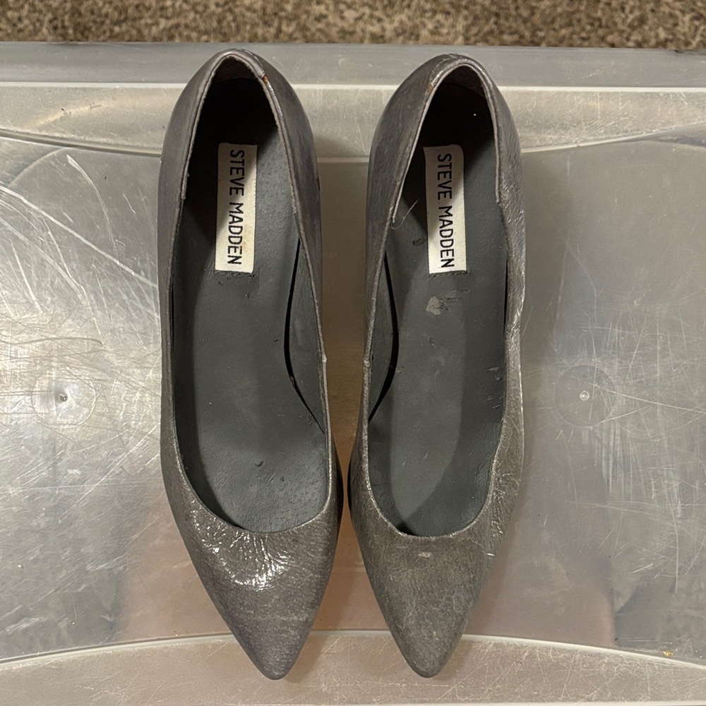 Steve Madden Gray Pointed Toe Heels